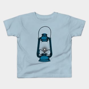 Black Flame (blue) Kids T-Shirt